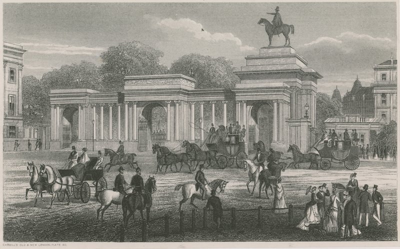 Triumphbogen, Hyde Park Corner, London von English School