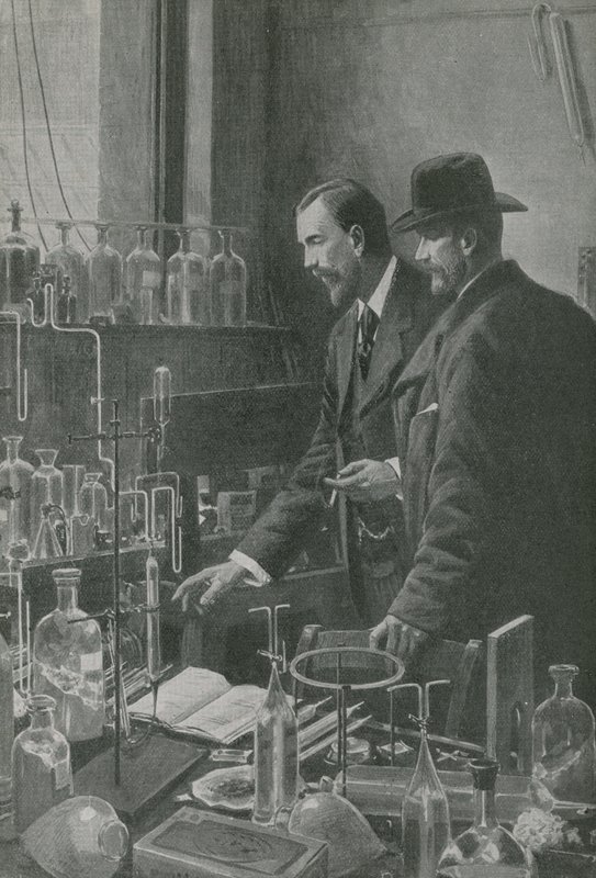 Zwei große Experten der Wissenschaft beraten sich von English School
