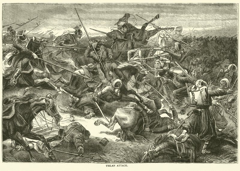 Ulanenangriff, Oktober 1870 von English School