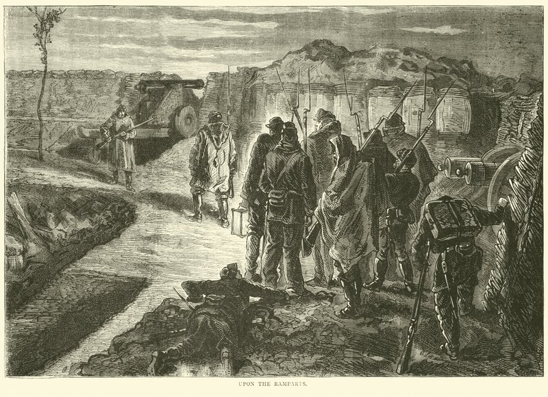 Auf den Wällen, Oktober 1870 von English School