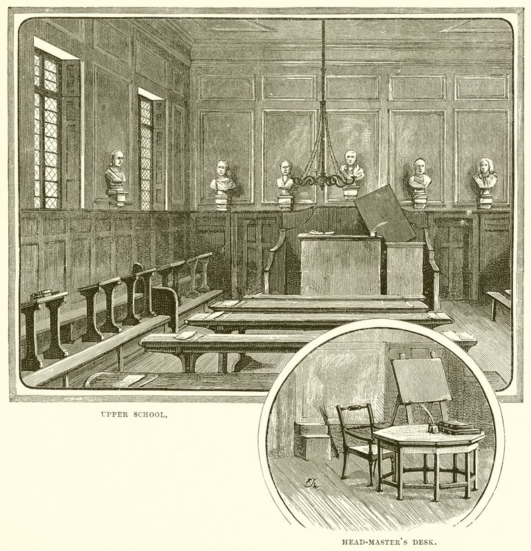 Oberschule. Schreibtisch des Direktors von English School