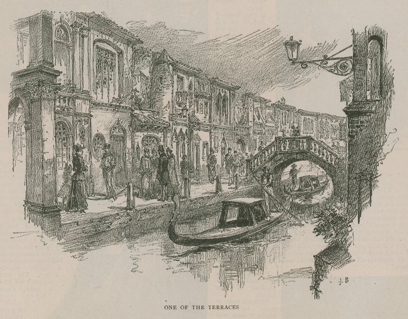 Venedig in London: Skizzen in Olympia - Eine der Terrassen von English School