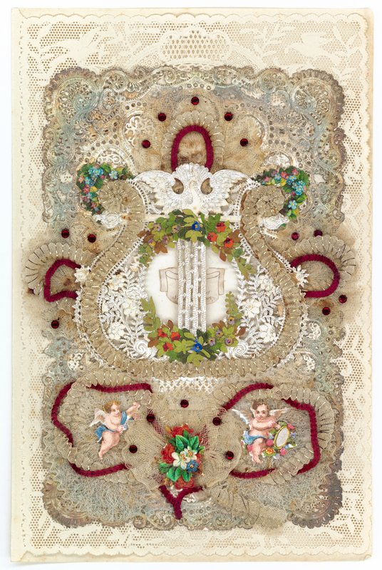 Viktorianische Valentinskarte von English School