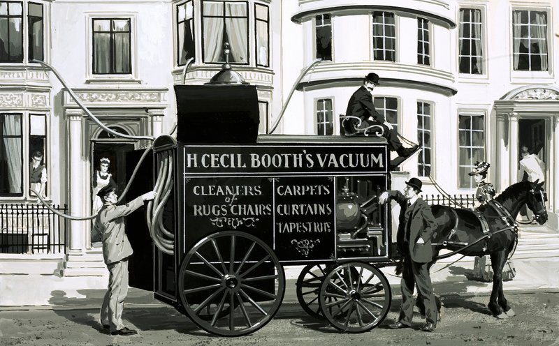 Viktorianischer Reinigungsdienst, H Cecil Booth von English School