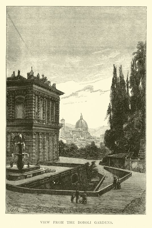 Aussicht von den Boboli-Gärten von English School