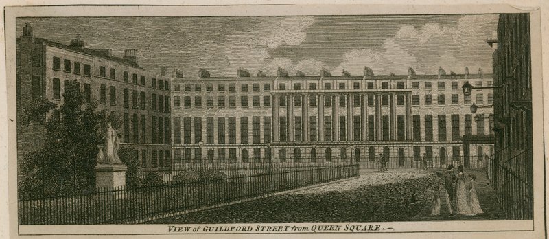 Blick auf Guidford Street vom Queen Square von English School