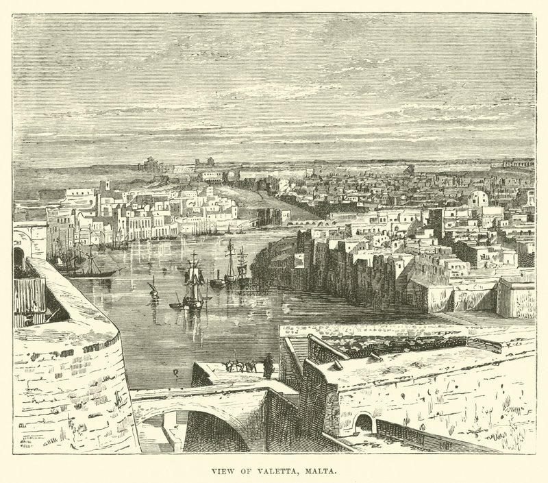 Ansicht von Valetta, Malta von English School