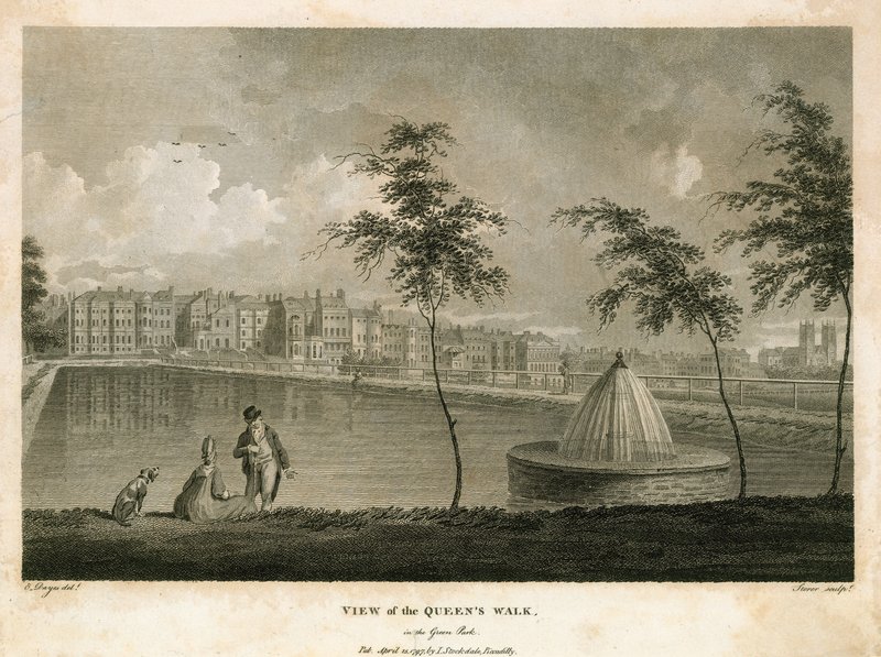 Ansicht des Queens Walk im Green Park von English School