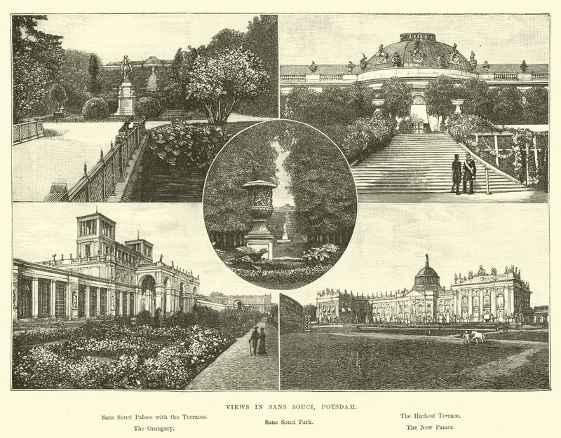 Ansichten in Sanssouci, Potsdam von English School