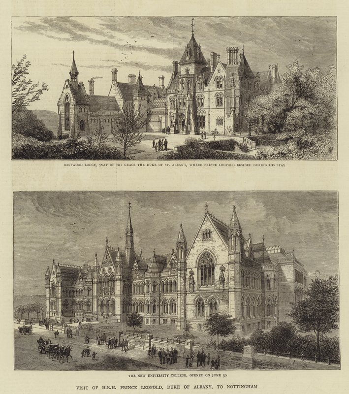 Besuch von HRH Prinz Leopold, Herzog von Albany, in Nottingham von English School