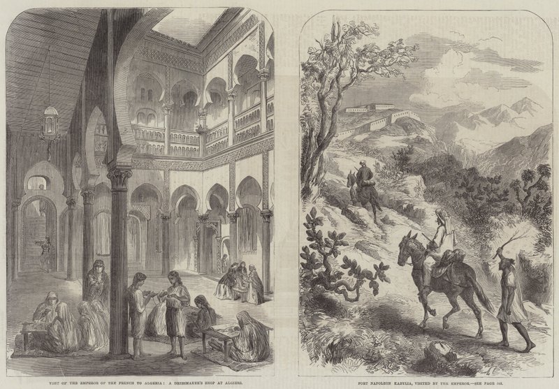 Besuch des Kaisers der Franzosen in Algerien (Stich) von English School