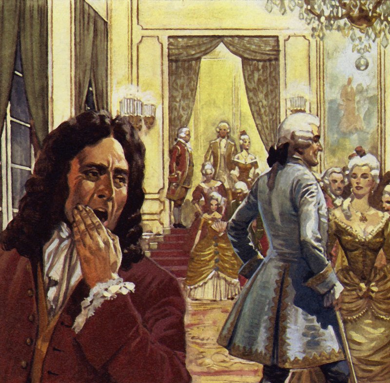 Voltaire besuchte oft den Hof, war dort aber nie glücklich von English School