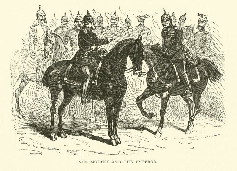 Von Moltke und der Kaiser, Januar 1871 von English School