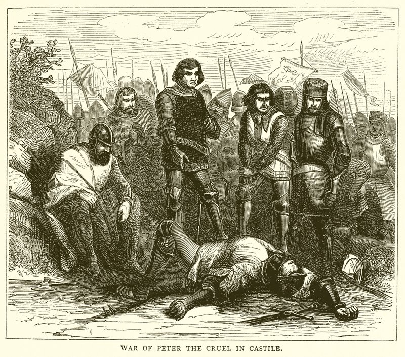 Krieg von Peter dem Grausamen in Kastilien von English School