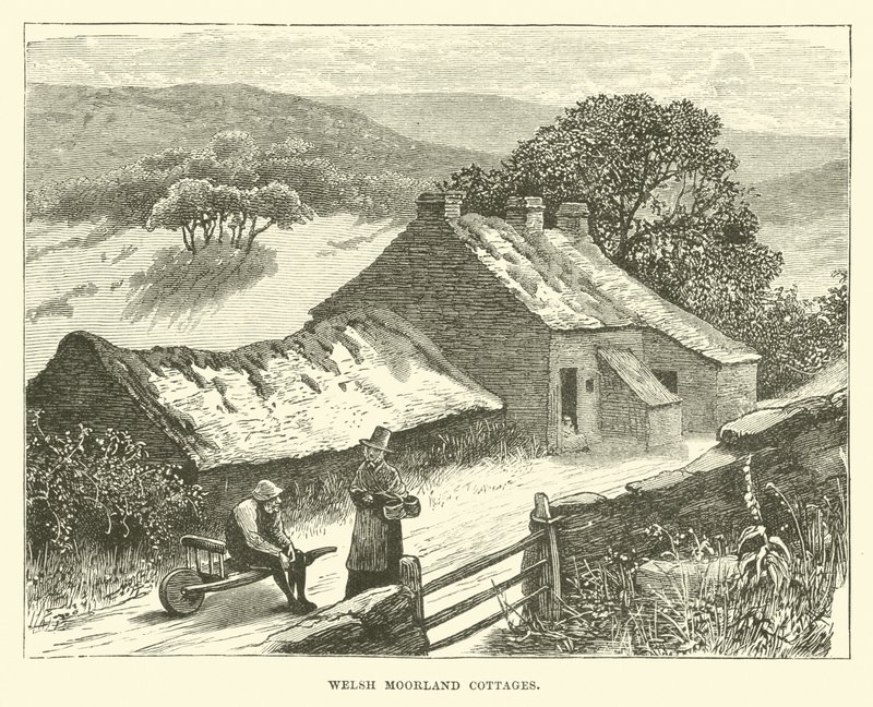 Walisische Moorland-Hütten von English School