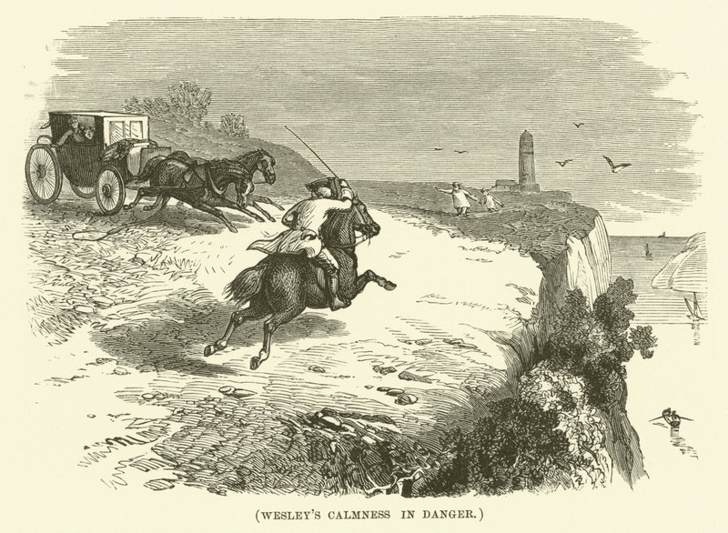 Wesleys Ruhe in Gefahr (Gravur) von English School