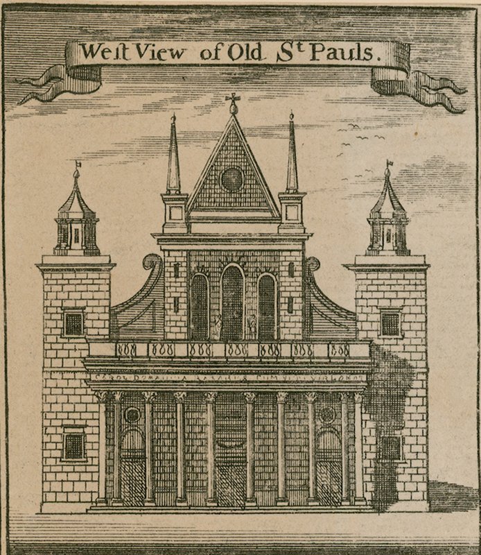 Westansicht der alten St. Pauls, London von English School