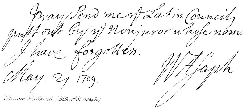 William Fleetwood, Bischof von St. Asaph von English School