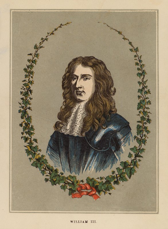 Wilhelm III (farbige Gravur) von English School
