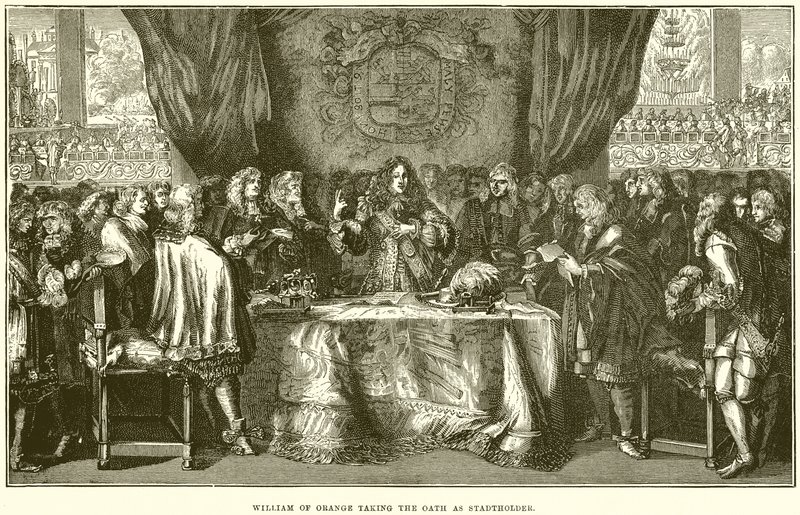 Wilhelm von Oranien legt den Eid als Statthalter ab von English School