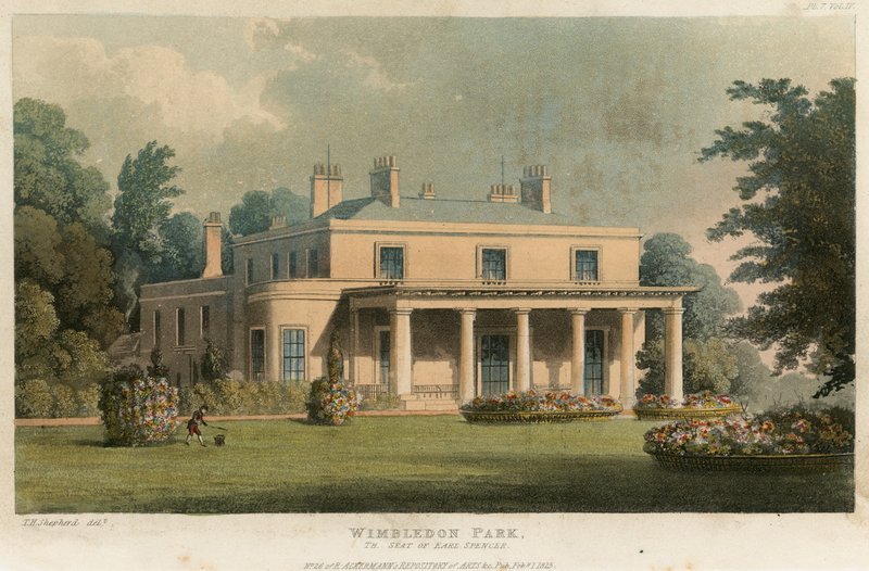 Wimbledon Park, der Sitz von Earl Spencer von English School