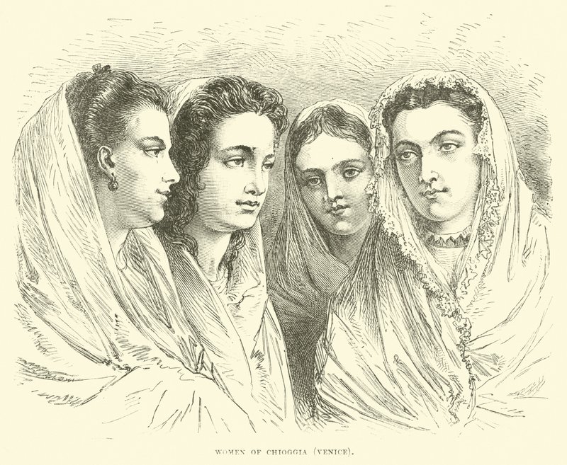 Frauen von Chioggia, Venedig von English School