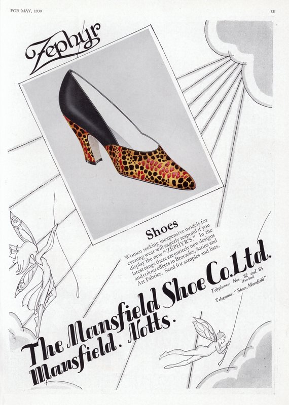 Damenschuhwerbung, 1930er Jahre von English School