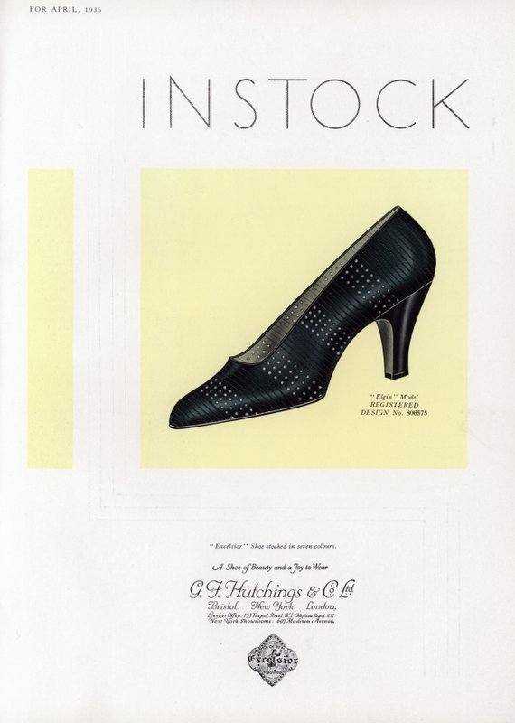 Werbung für Damenschuhe, 1930er von English School