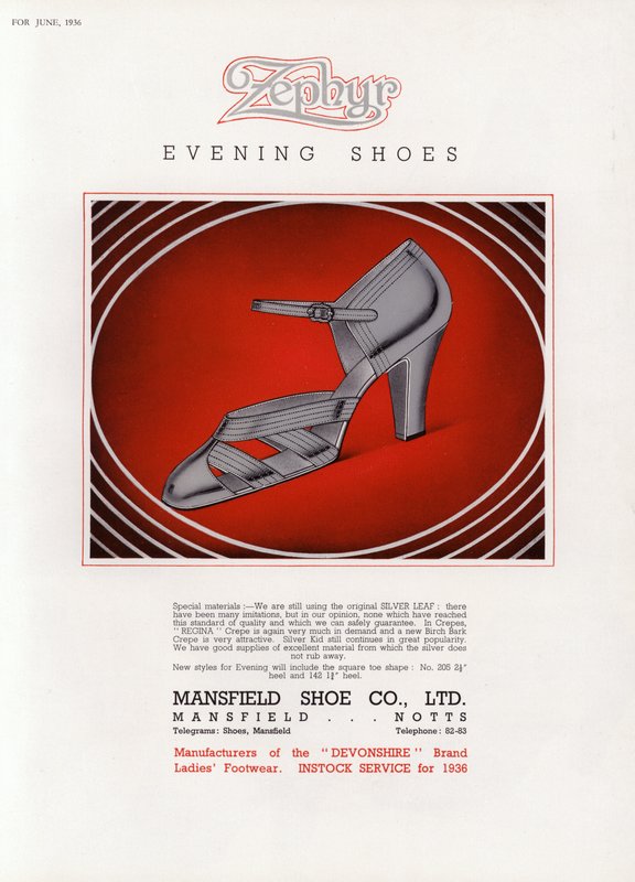 Werbung für Damenschuhe, 1930er von English School