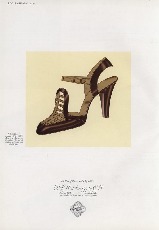 Werbung für Damenschuhe, 1930er von English School