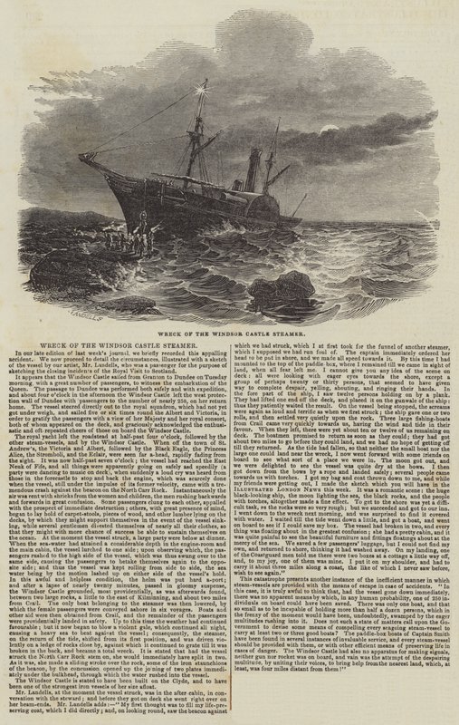 Wrack des Dampfers Windsor Castle von English School