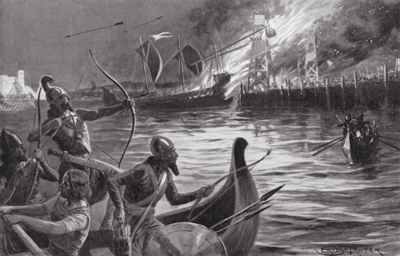 Belagerung von Tyros durch Alexander den Großen von Ernest (after) Prater