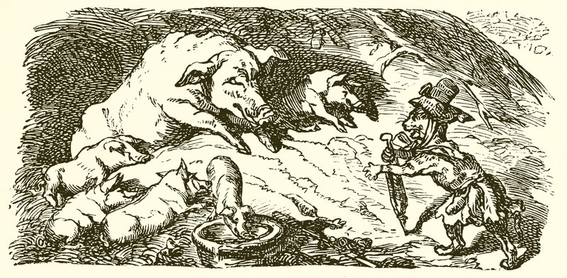 Der Adler, die Katze und die Sau von Ernest Henry Griset