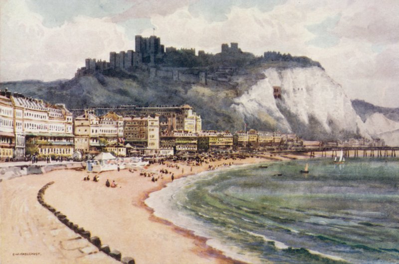 Dover Castle und Marine Parade von Ernest William Haslehust