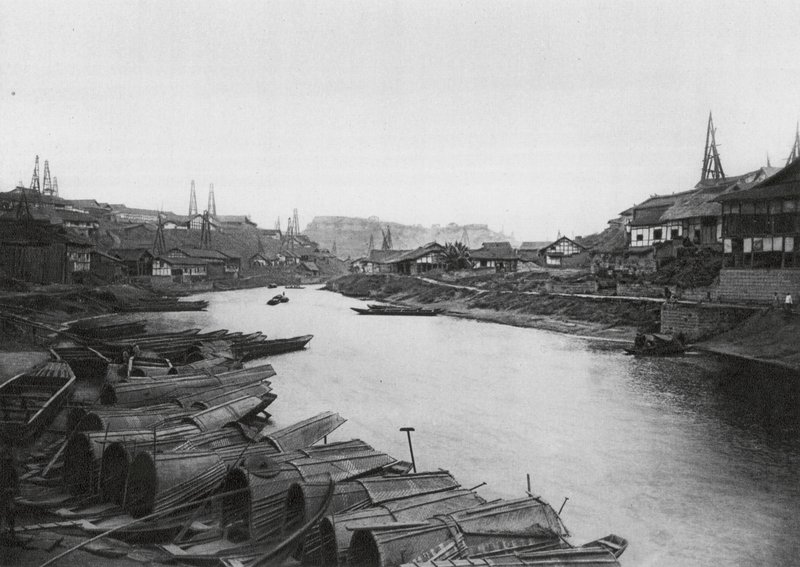 Tzeliutsing, Szechuan, Das Industriegebiet der Salzbrunnen von Ernst Boerschmann