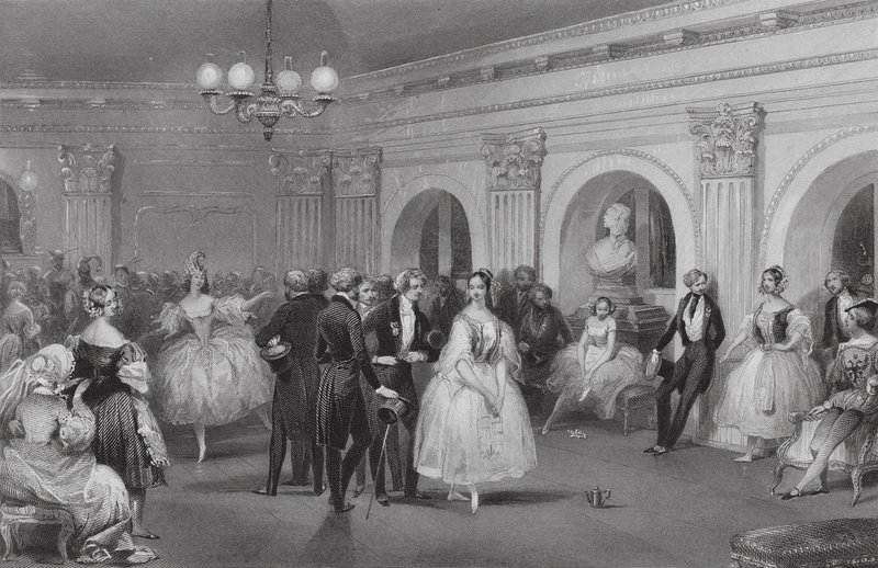 Der grüne Raum der Oper von Eugene Louis (after) Lami