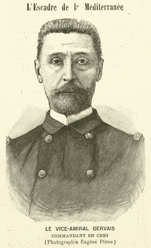 Vizeadmiral Gervais, Kommandeur der französischen Mittelmeerflotte von Eugene Pirou