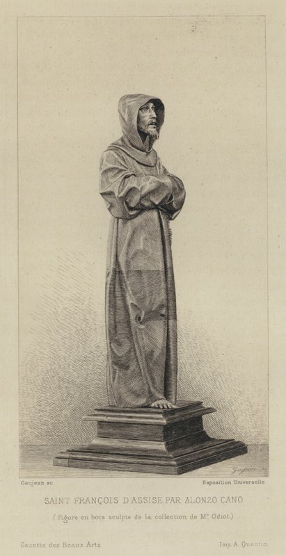 Holzfigur des Heiligen Franz von Assisi von Alonzo Cano von Eugène Gaujean