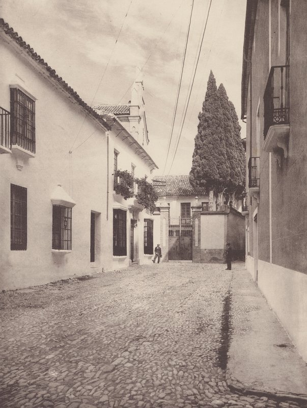 Häuser in der Nähe der Calle de Gameros, A Ronda (s/w Foto) von European Photographer