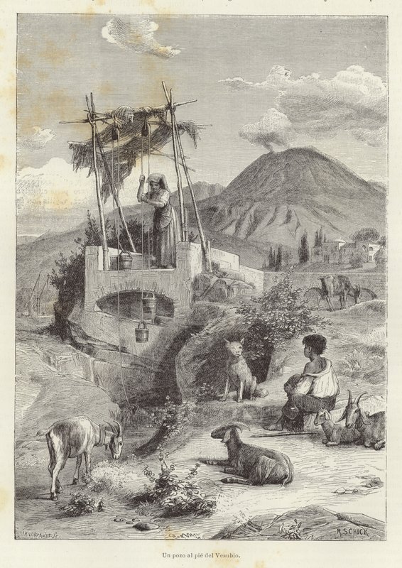 Ein Brunnen am Fuße des Vesuvs von European School