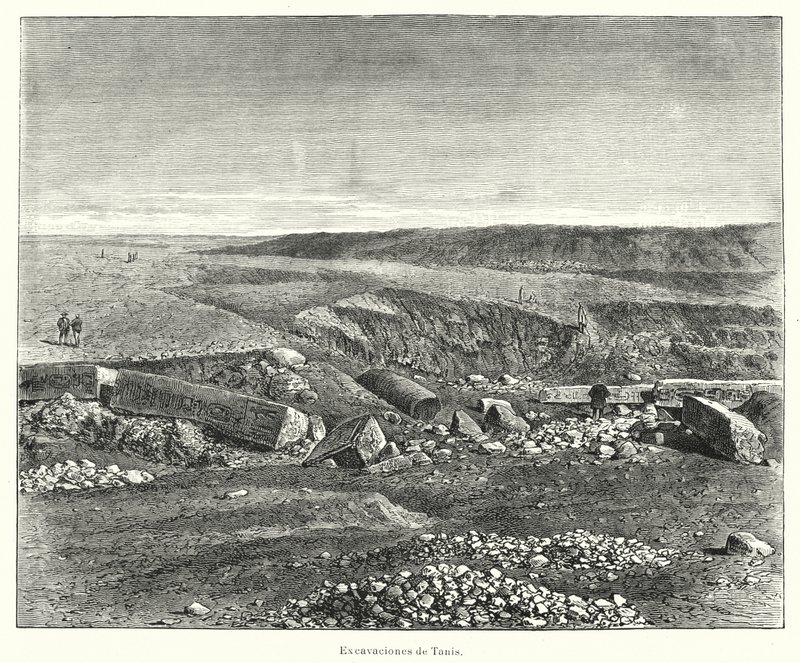 Archäologische Ausgrabungen der antiken ägyptischen Stadt Tanis von European School