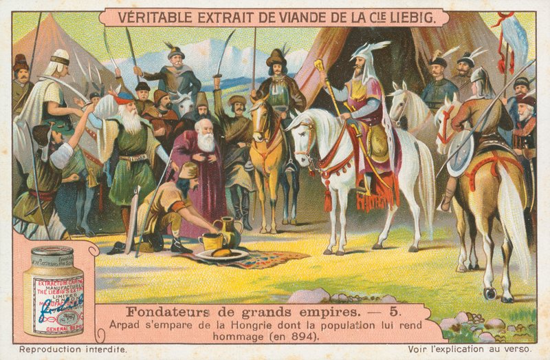 Arpad, Liebig-Karte, frühes 20. Jahrhundert von European School