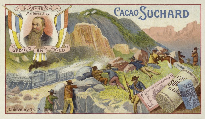 Buren greifen einen britischen Panzerzug an, Chieveley, Südafrika, Burenkrieg, 15. Oktober 1899 von European School