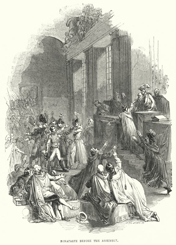 Bonaparte vor der Versammlung von European School