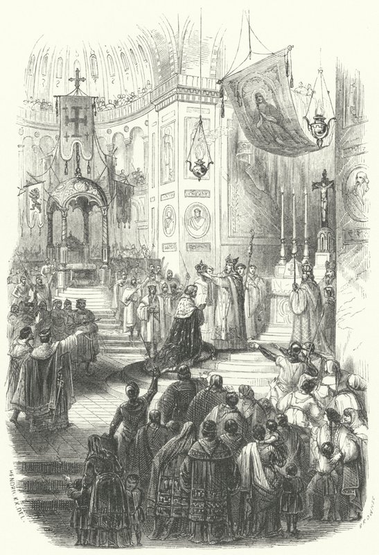 Krönung von Balduin I. als lateinischer Kaiser in Konstantinopel von European School