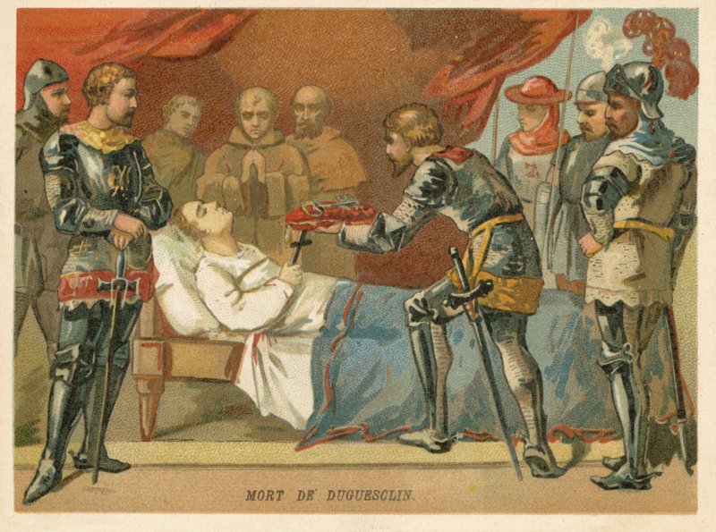 Tod von Bertrand du Guesclin, französischer Militärkommandant, 1380 von European School