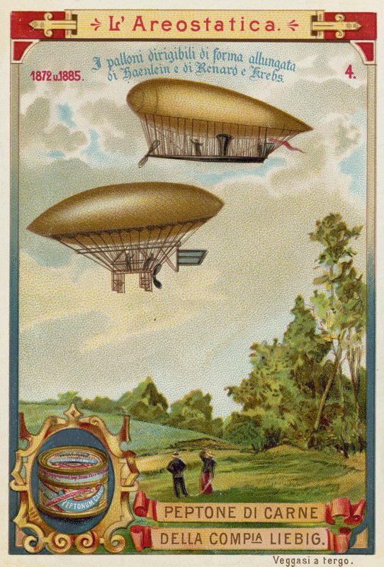 Luftschiffe von Haenlein (1872) und Renard und Krebs (1885) von European School