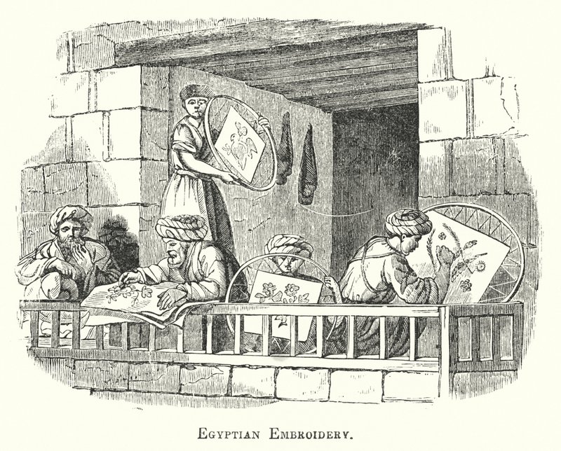 Ägyptische Stickerei von European School