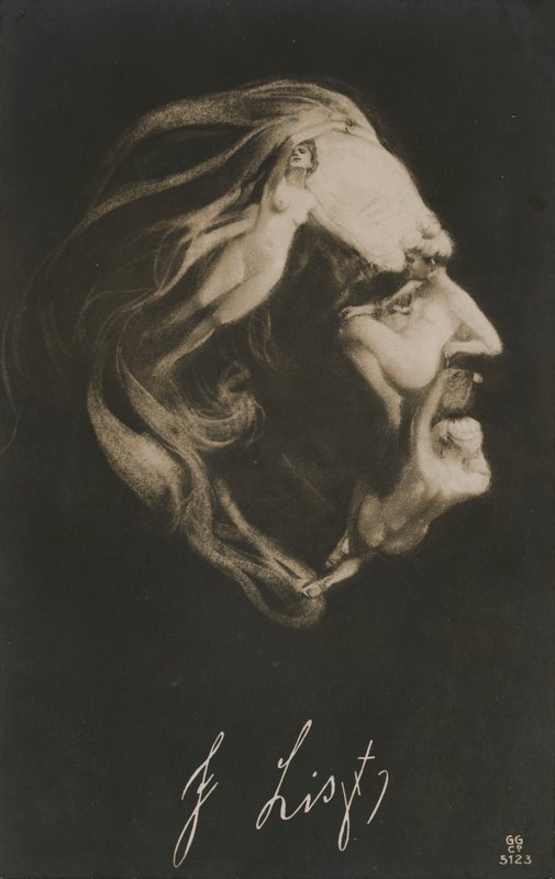 Franz Liszt, ungarischer Komponist, Dirigent und Pianist von European School