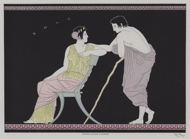 Illustration aus antiker griechischer Keramik von European School